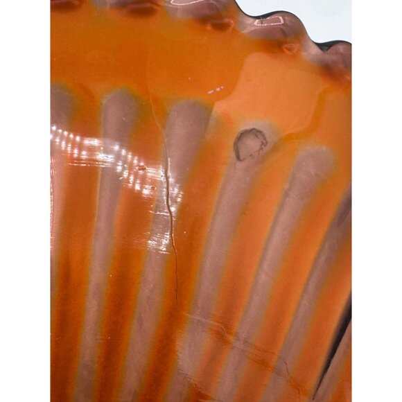 Northwood Carnival Glass Bonbon Dish – Marigold on Amethyst – Marked N – 1900s - Picture 9 of 11